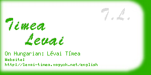 timea levai business card