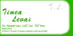 timea levai business card